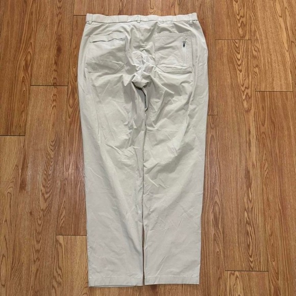 Municipal Pants Mark‎ Wahlberg Preppy Chino Brown Casual Stretch Size 38 38x31 - Picture 2 of 6